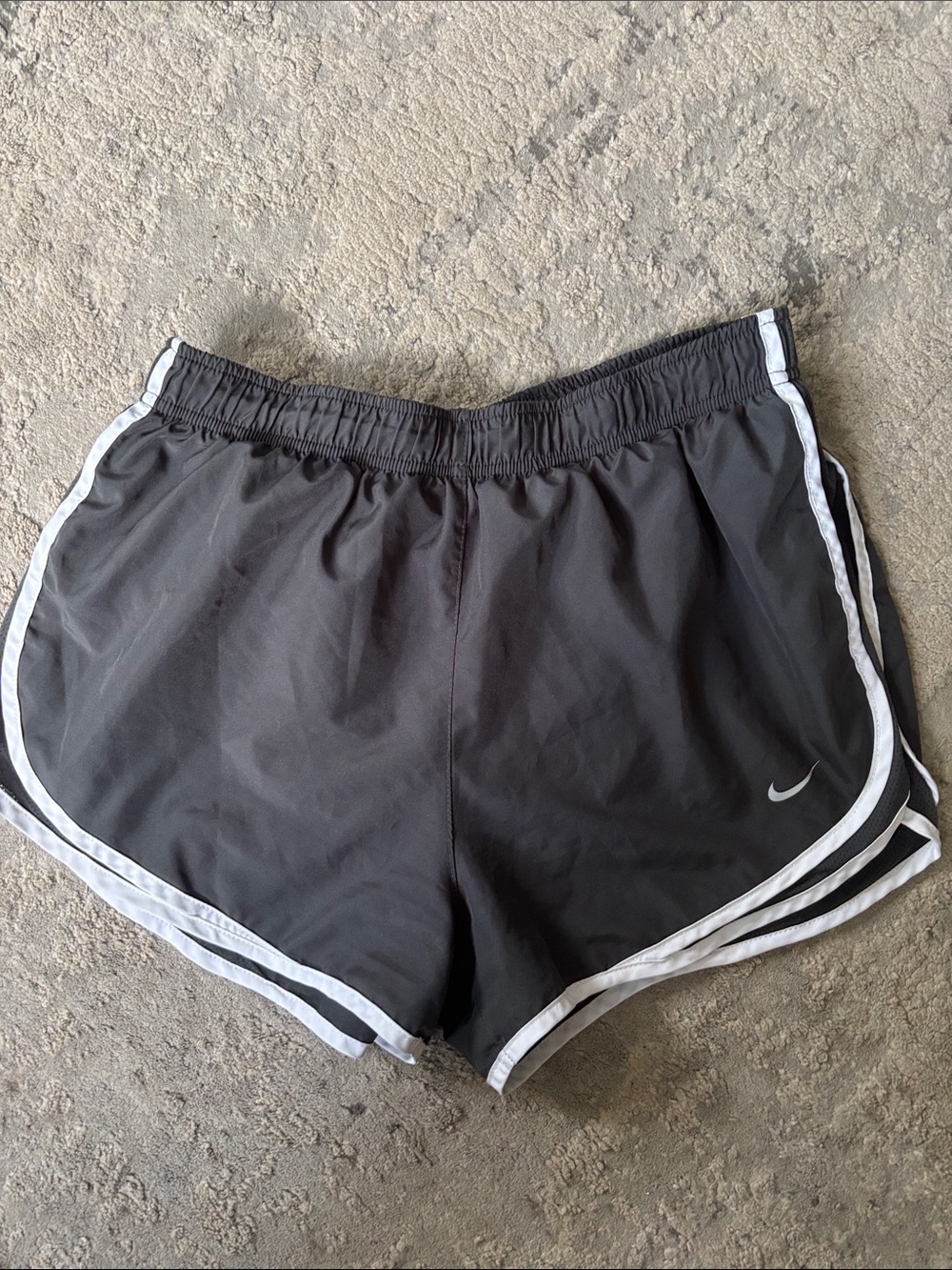 Nike Women’s Black Athletic Shorts with White Piping